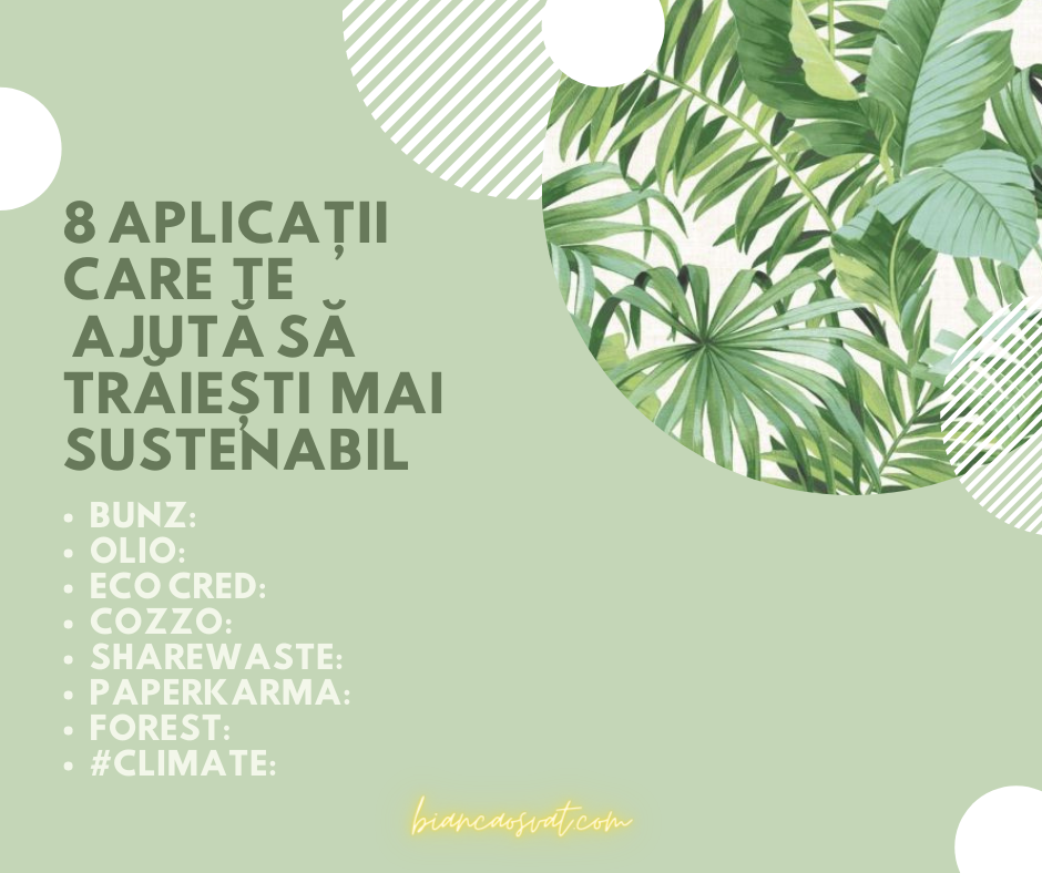 Aplicatii care te ajuta sa traiesti mai sustenabil - Despre sustenabilitate si design Bianca Osvat